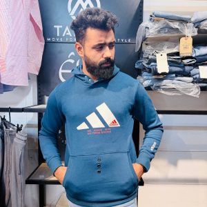 Adidas Edition Premium Teal Blue Winter Hoodie
