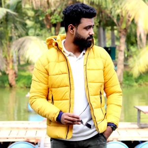 Premium Mustard Yellow Puffer Jacket with Hood