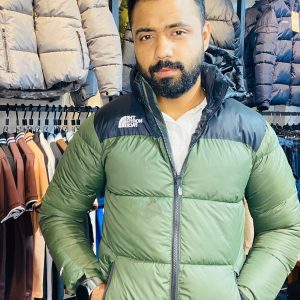 The North Face Edition Premium Olive Green & Black Puffer Jacket